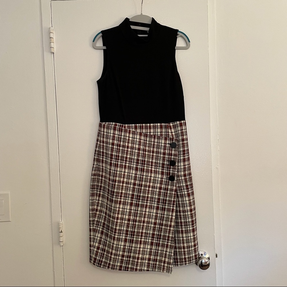 Chelsea 28 - Mockneck Plaid Dress